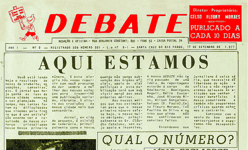 Editorial: compromisso com o futuro. Jornal DEBATE