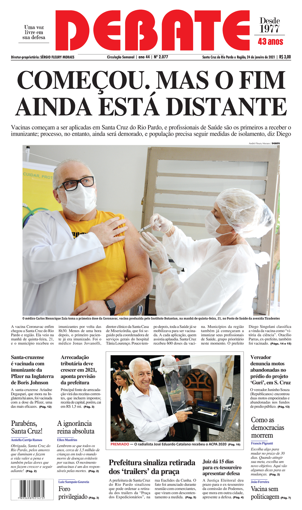 Veja capa da edição impressa deste domingo, 24 de janeiro ...